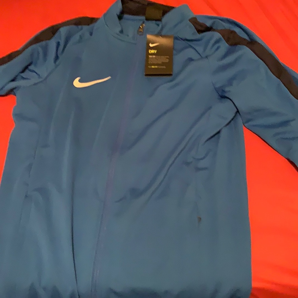 NWT Nike Blue Dri Fit Mens Jacket Blue Small light weight training jacket